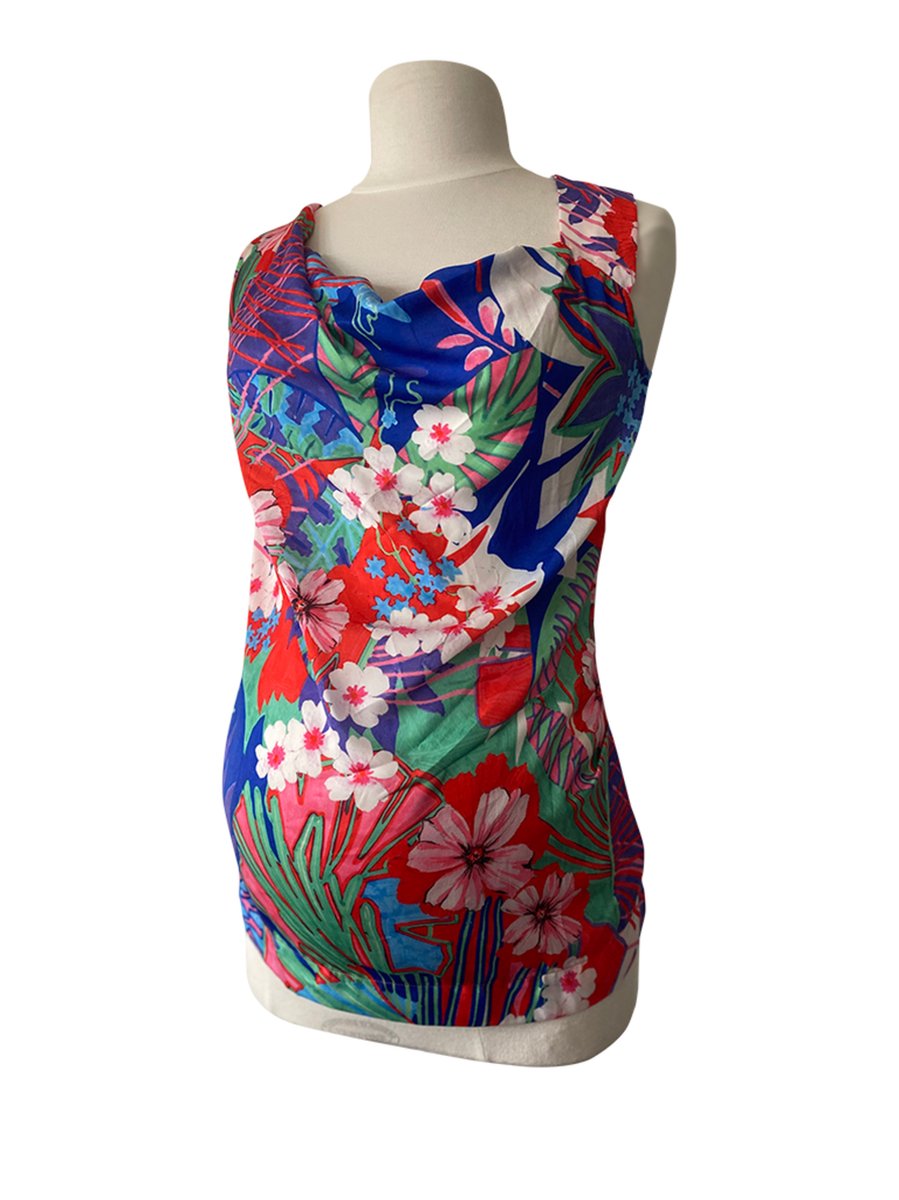 PIETRO Brunelli TOP FIALKA TO0031"Color: TROPICAL GAUGUIN"," Maat: XS"