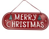 BOSSTER Panneau de Noël à Suspendre en Fer Panneau de Porte de Noël décoratif Panneau de Joyeux Noël pour Noël Porte Ornement Mural Décoration 30 * 24 cm