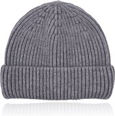 LGT JWLS Grijs Beanie Muts voor Dames Medium Pasvorm