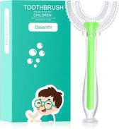 Belenthi Tandenborstel kind- Handtandenborstels voor kinderen- 2 tot 12 jaar- U vormige tandenborstel voor eenvoudig reiniging van gehele gebit