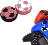 Gadgetpoint | Gaming Thumbgrips | Performance Antislip Thumbsticks | Joystick Cap Thumb Grips | Accessoires geschikt voor Playstation PS4 PS5 & Xbox & Nintendo Pro Controller | Voetbal - Roze Zwart Wit | Vaderdag Cadeau