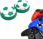 Gadgetpoint | Gaming Thumbgrips | Performance Antislip Thumbsticks | Joystick Cap Thumb Grips | Accessoires geschikt voor Playstation PS4 PS5 & Xbox & Nintendo Pro Controller | Voetbal - Wit met Groen
