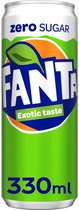 Bol.com Fanta Exotic no sugar 33 cl per blik tray 24 blikjes aanbieding