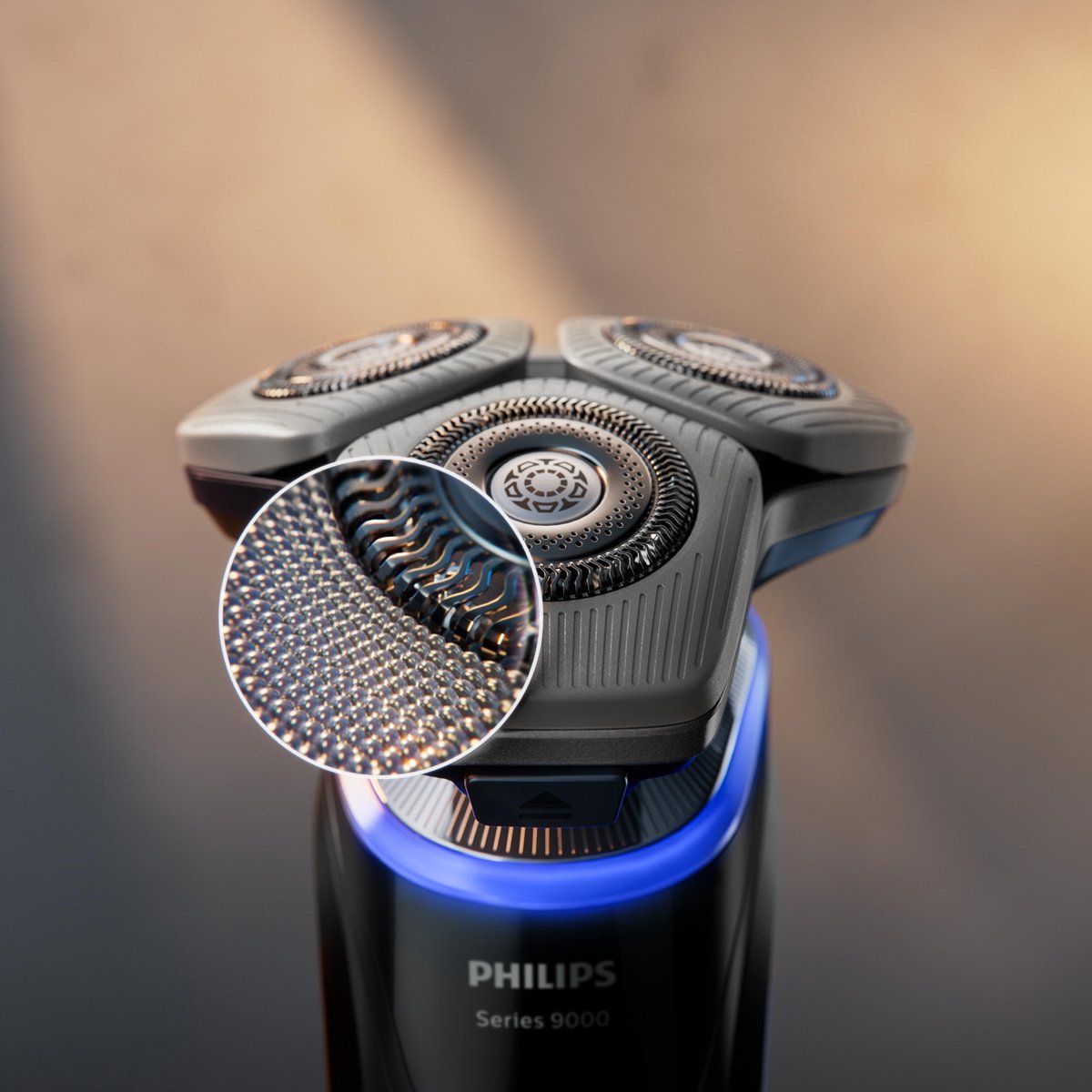 Philips Rasoir électrique Series 9000, chrome foncé, avec système