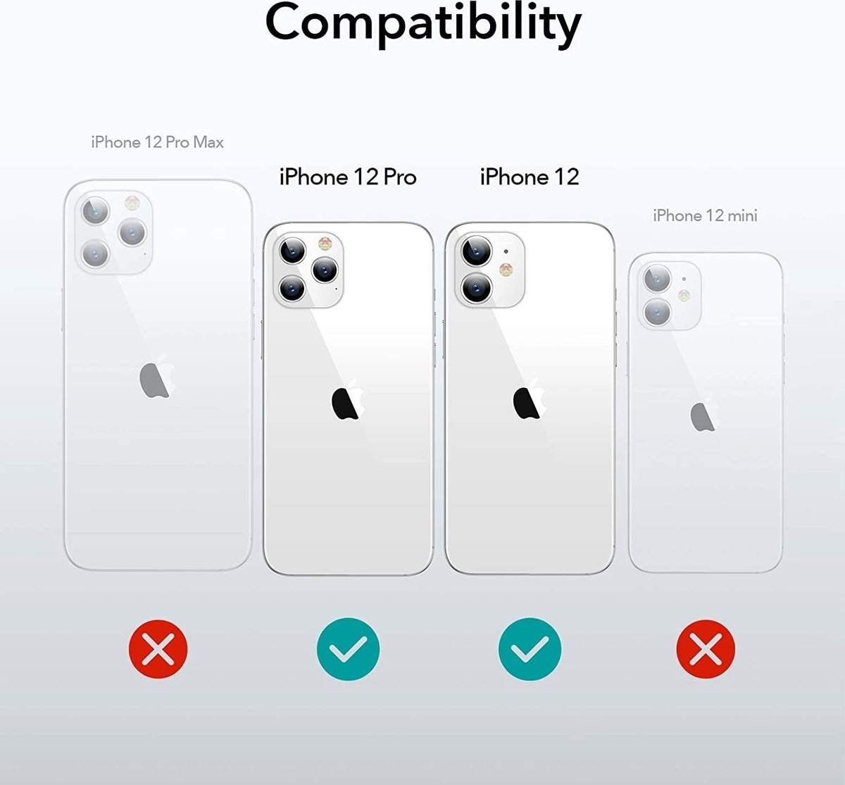 ShieldCase Hoesje met hartje geschikt voor Apple iPhone 12 / 12 Pro - 6.1 inch beschermhoesje met print - zwart hoesje met rood hartje