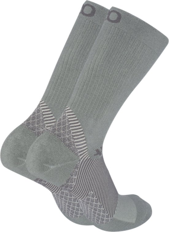 OS1st FS4 fasciitis plantaris compressie sokken merinowol maat XL (48+) – grijs – hielspoor – vermoeide voeten – pijn onder de voetboog – hielpijn – temperatuurregulerend – ademend – vochtregulerend – compressie – naadloos – antibacterieel