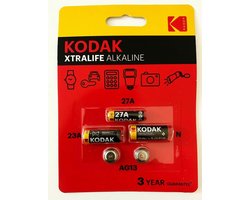 Kodak XtraLife Alkaline Batterijen - 27A, 23A, AG13, N