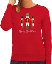 Bellatio Decorations foute kersttrui/sweater dames - Notenkrakers - rood - piemel/penis XL