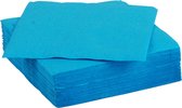 Color Party diner/feest servetten - 30x - blauw - 38 x 38 cm - papier - 3-laags