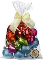 Inge Christmas kerstballen/ornamenten 30x- kunststof -gekleurd