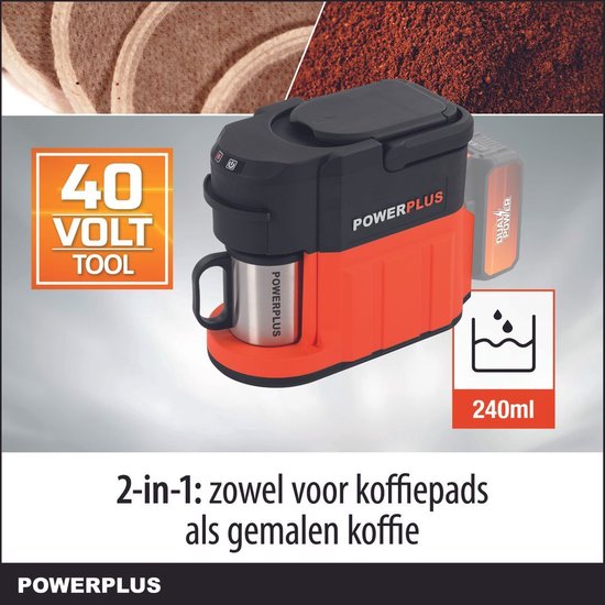 Machine à café à batterie Powerplus Dual Power POWDPG60810 – 40V – Sans  batterie ni... | bol