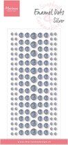 Marianne D Decoration Enamel dots - Glitter zilver PL4524 10x21cm