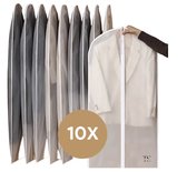 Kledingzak - Opbergtas kleding - 10x XL Kledingzakken met rits- 60x140 - Beschermhoes voor kleding - Opberg - Bagage - Semi-transparant