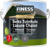 Finess Beits Tuinhuis - dekkend - hoogglans - grijs (RAL 7001) - 2,5 liter