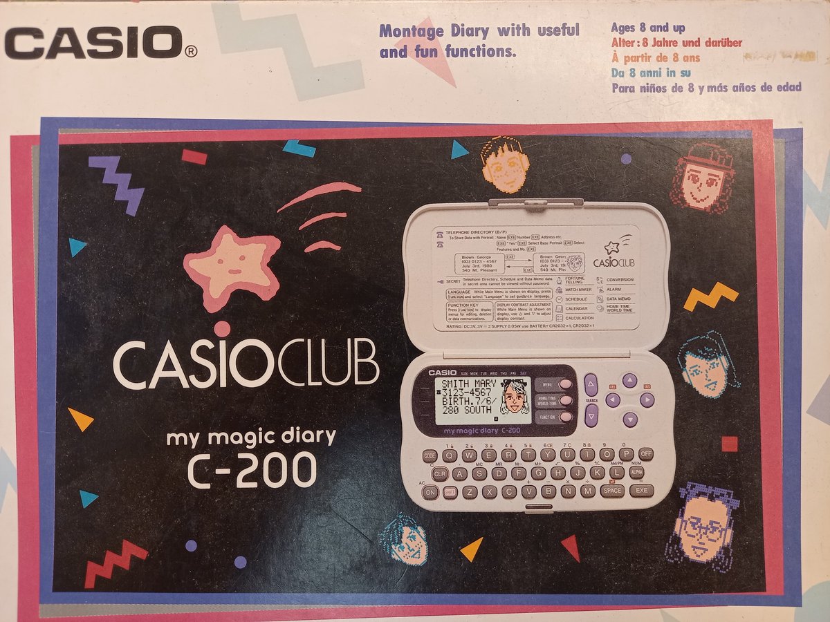 CASIO CLUB C-200 - My magic diary - Electronisch dagboek - Vintage