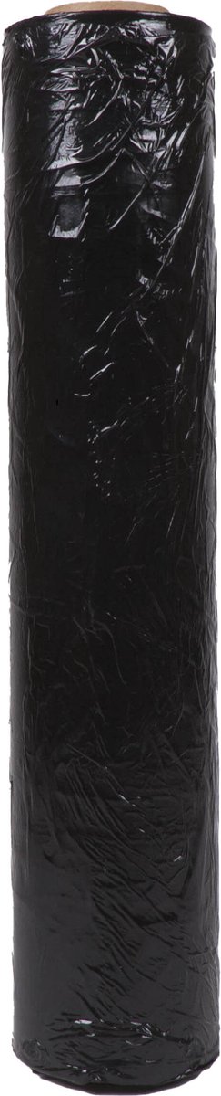 Kortpack - Zwarte Handwikkelfolie 20my x 50cm breed x 100mtr - 1 rol per verpakking - Rekfolie - Stretchfolie - (005.0495) - Kortpack