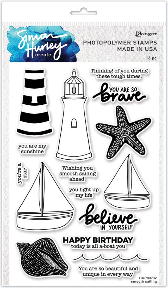 Ranger • Simon Hurley create. Photopolymer Stamps Smooth Sailing