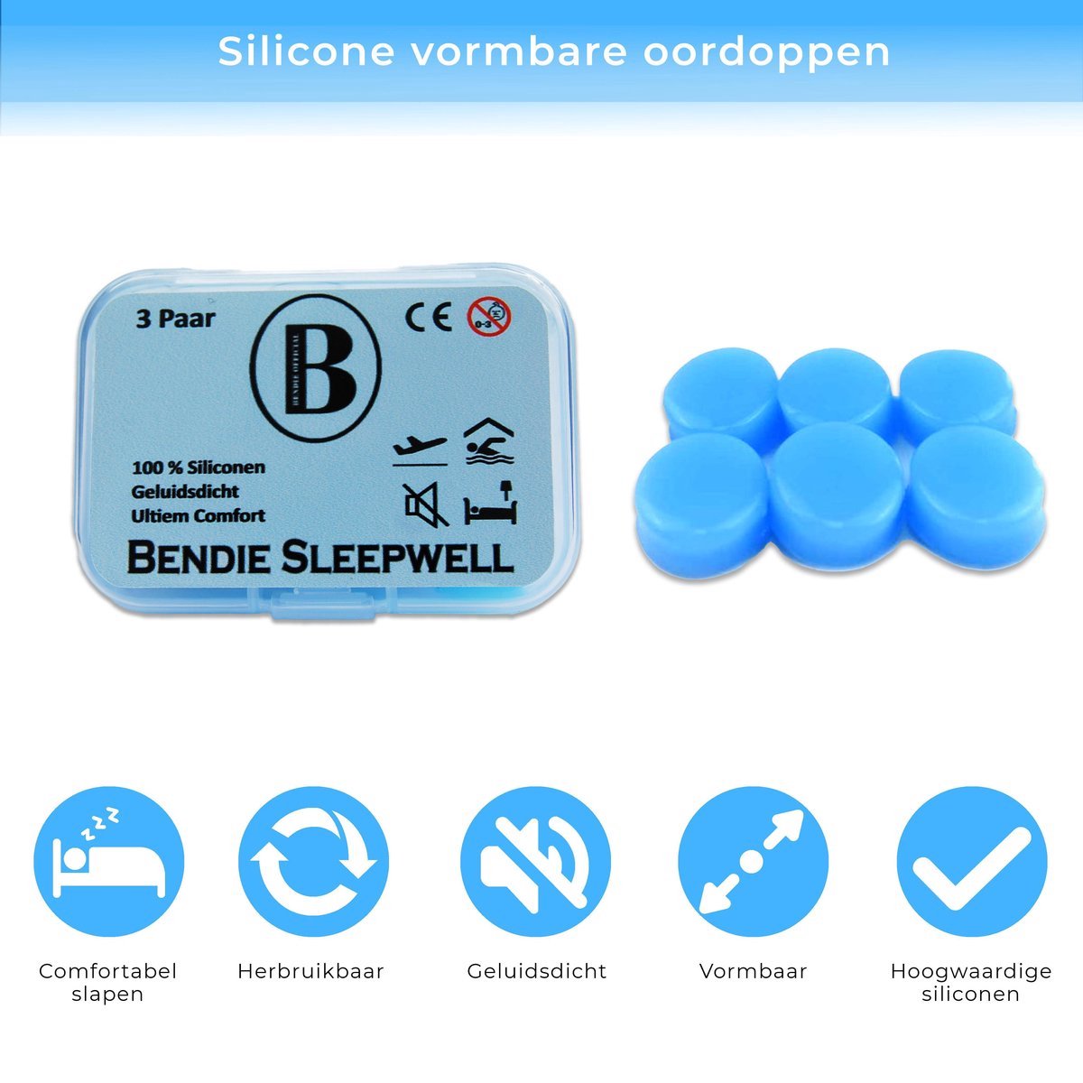 Goedkoopste CHPN - Oordoppen - Siliconen Oordoppen - Bescherm je Gehoor tegen Lawaai & Snurken - Waterafstotend - Kneedbare oordop - Perfect voor Slapen - Gehoorschade - Gehoorbescherming - 3 paar