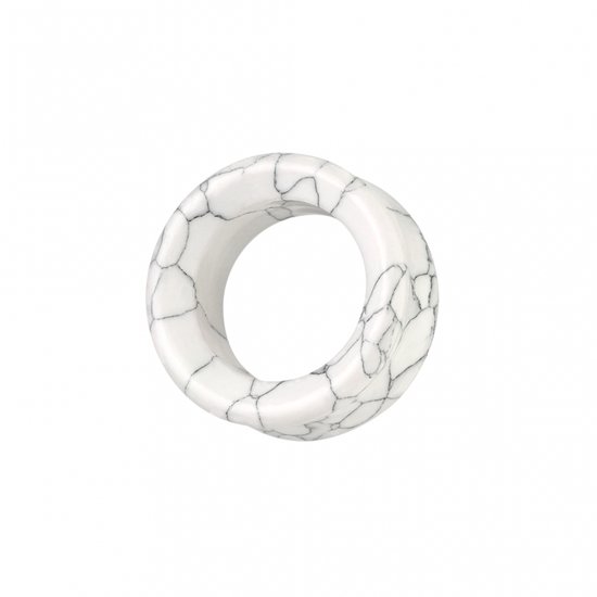 10 mm Double-flared tunnel howlite