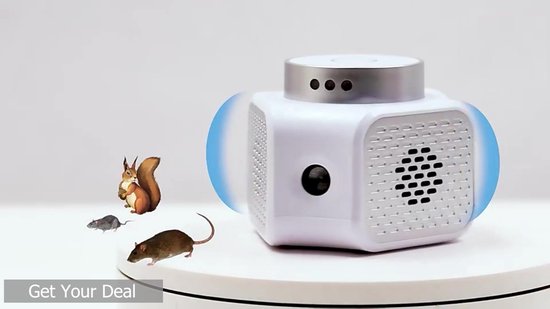 Répulsif Ultrason Anti-Rongeurs - 4 Modes, Couverture 200 M² - Pour Souris, Rats, Cafards, Ecureuils