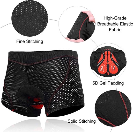 Fietsen Ondergoed Pro 5D Gel Pad Shockproof Fietsen Underpant Upgrade Padded Mountain. bol