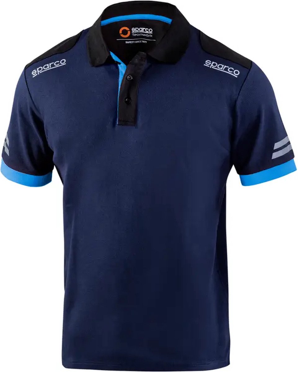 Sparco TECH Polo Marineblauw/Blauw Polo maat XXXL