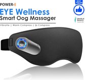 Power-8 Eye Wellness Zwart - Appareil de massage des yeux Smart avec micro Vibwave, compresse chaude et froide - masque pour les yeux - masque de sommeil femme - Masque de sommeil homme - Anti-stress - Cadeau de Noël - Conseils cadeaux