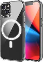 iPhone 14 PLUS hoesje - Transparant - back case met magnetische ring (Magsafe) - Doorzichtig - geschikt voor iPhone 14 PLUS - Provium