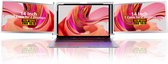 (2024) Pactom Pro Y20+ | 1 Cable-Model- Triple Portable Monitor (Windows/MacOS) 14Inch Full HD - Extra beeldscherm laptop - Draagbaar monitor - Draagbare scherm voor laptop - HDR en IPS - USB C - (1 Year Warranty)