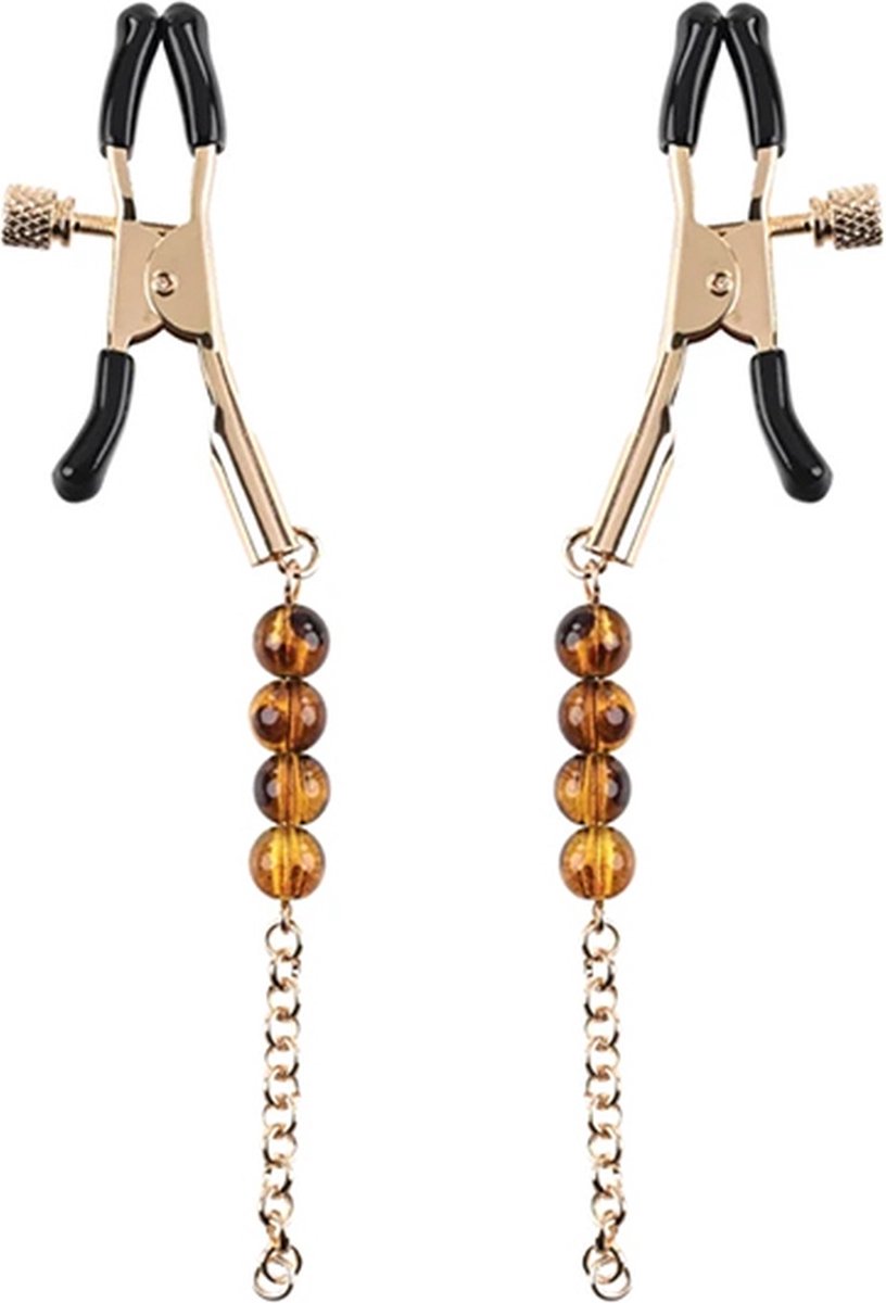 Goedkoopste Sportsheets - Amber Beaded Nipple Clamps