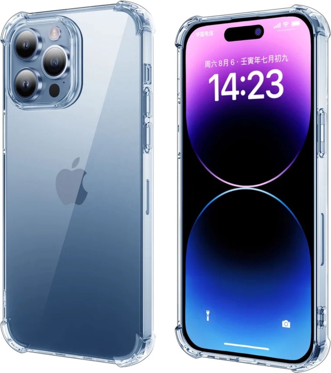 Transparant Telefoonhoesje iPhone 12 Pro Max - Hoeken Extra Beschermt - Apple doorzichtig hoesje