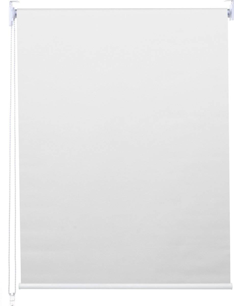 Rolgordijn MCW-D52, raamrolgordijn zijdelings tochtrolgordijn, 40x160cm zonwering verduisterend ondoorzichtig ~ wit