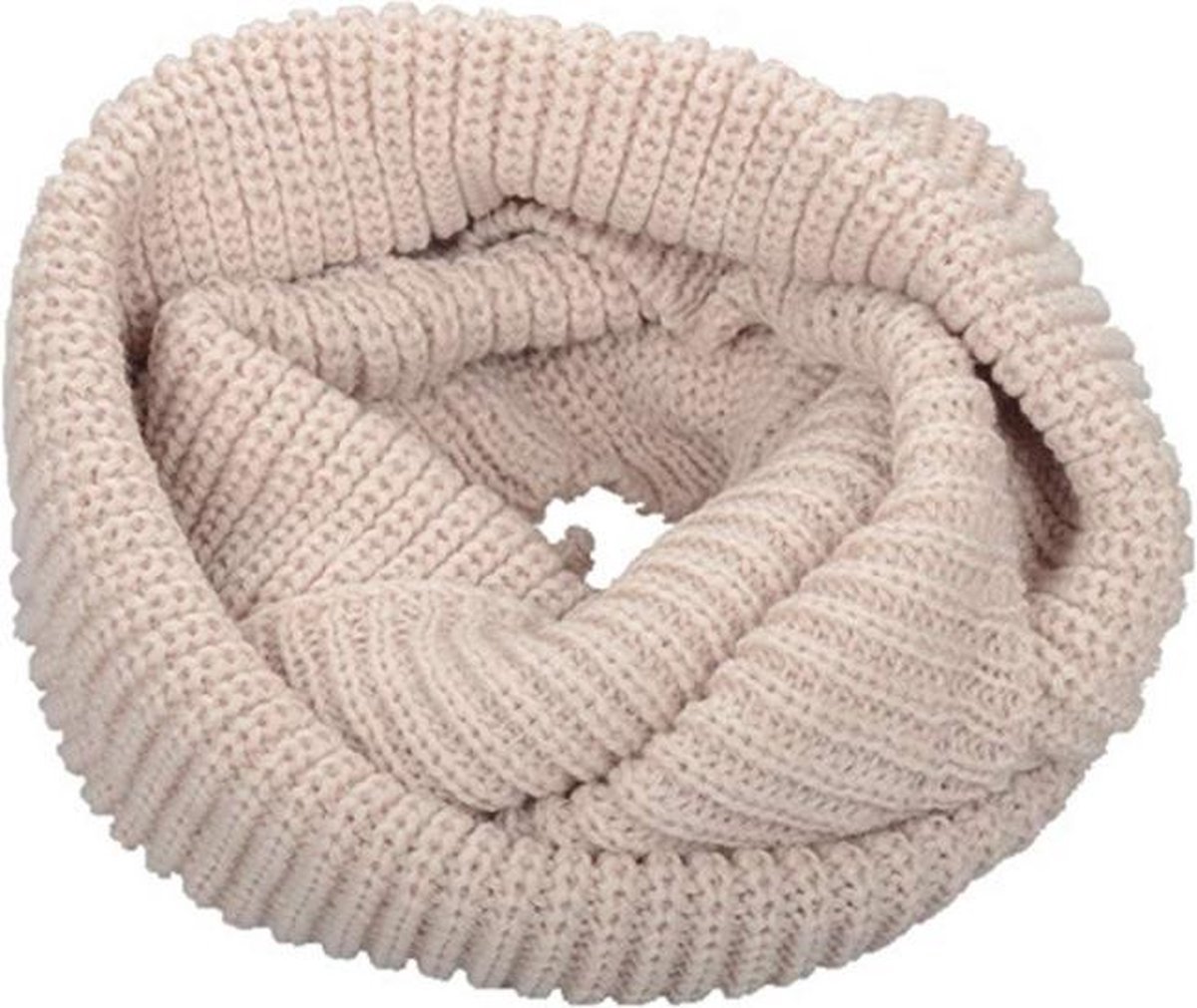 Gebreide Dames Sjaal – Effen Crème Beige – Colsjaal 55 x 30 cm