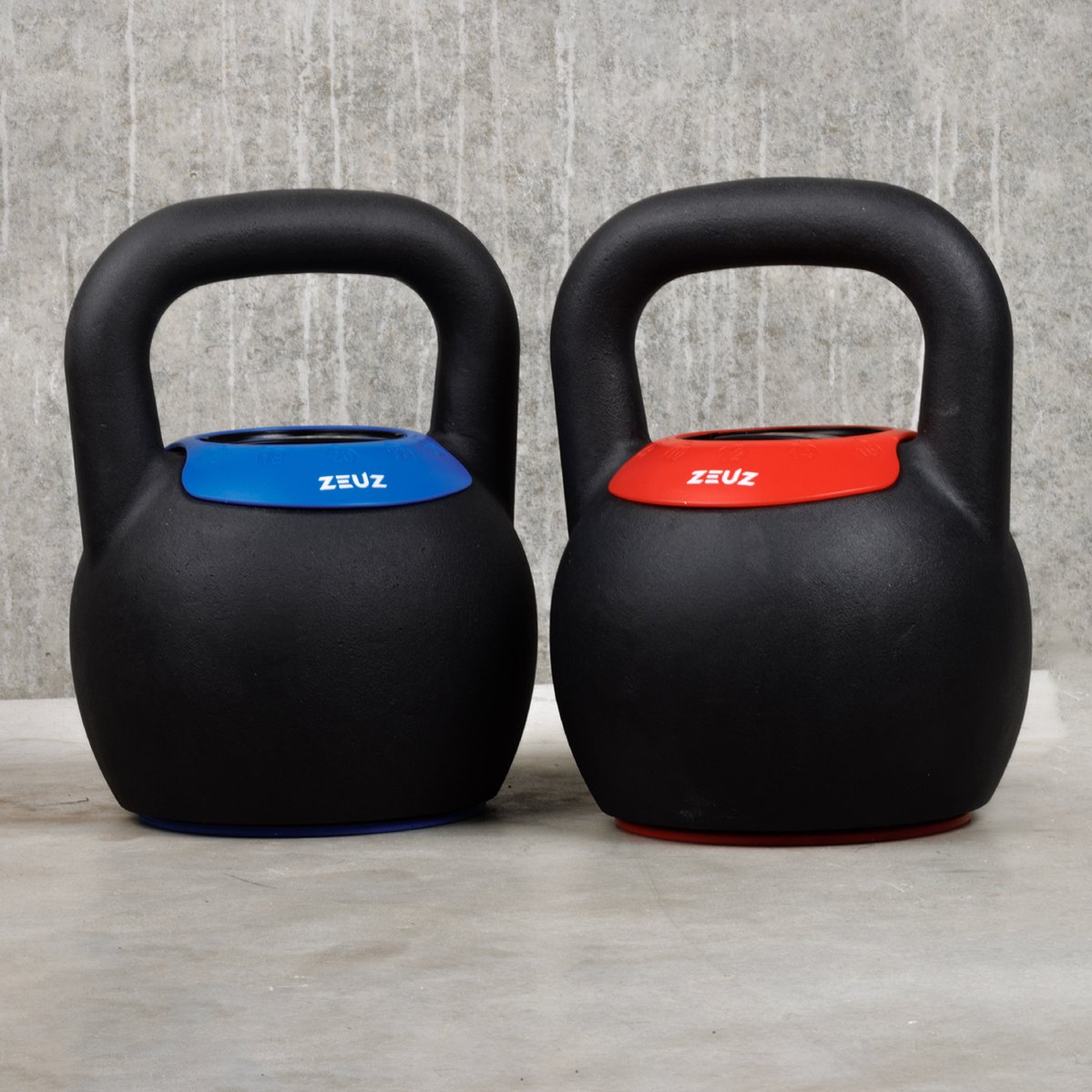 ZEUZ Verstelbare Kettlebell tot 16 KG – Fitness Sport Set – 8, 10, 12, 14 & 16KG Conditie & Krachttraining – Halters – Gietijzer – Zwart & Rood – foto 7
