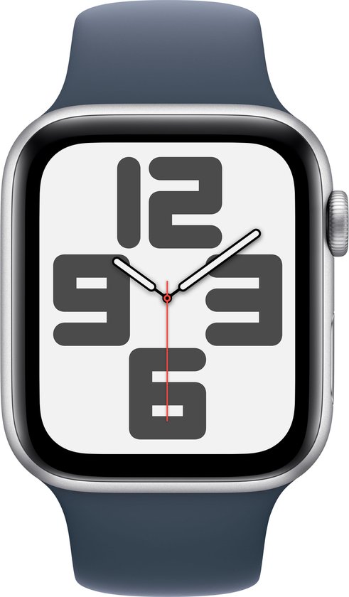 Apple Watch SE 44mm – Sportbandje – Zilver (M/L)