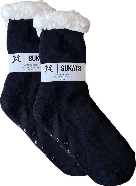 Sukats® Huissokken - Homesocks - Maat 41-46 - Anti-Slip - Fluffy Sokken - Huissokken Heren - Slofsokken - Variant 21 - Meerdere Maten en Varianten