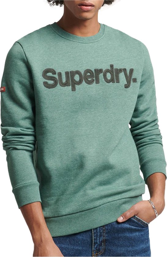Superdry Heren Trui Klassiek Core sweatshirt met ronde hals en logo