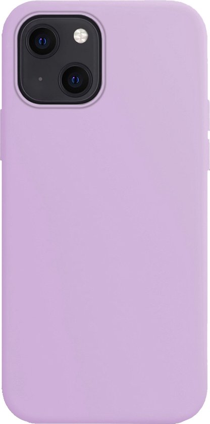 Hoesje Geschikt voor iPhone 15 Hoesje Siliconen Cover Case - Hoes Geschikt voor iPhone 15 Hoes Back Case - Lila