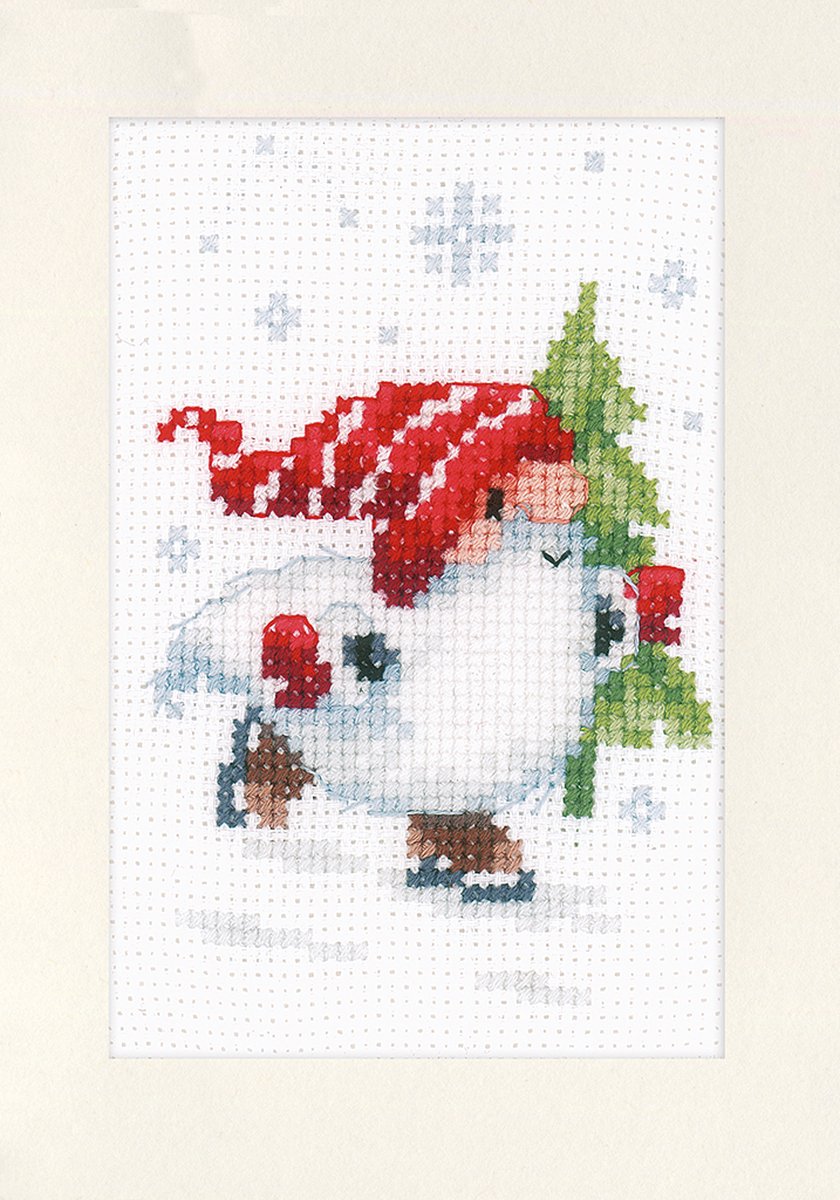 Vervaco - Wenskaart kit - Kerst - Kerstkabouters set van 3 - PN-0189708 - Borduren - Borduurpakket - Borduurpakket volwassenen - Borduurpakket kind — afbeelding 7