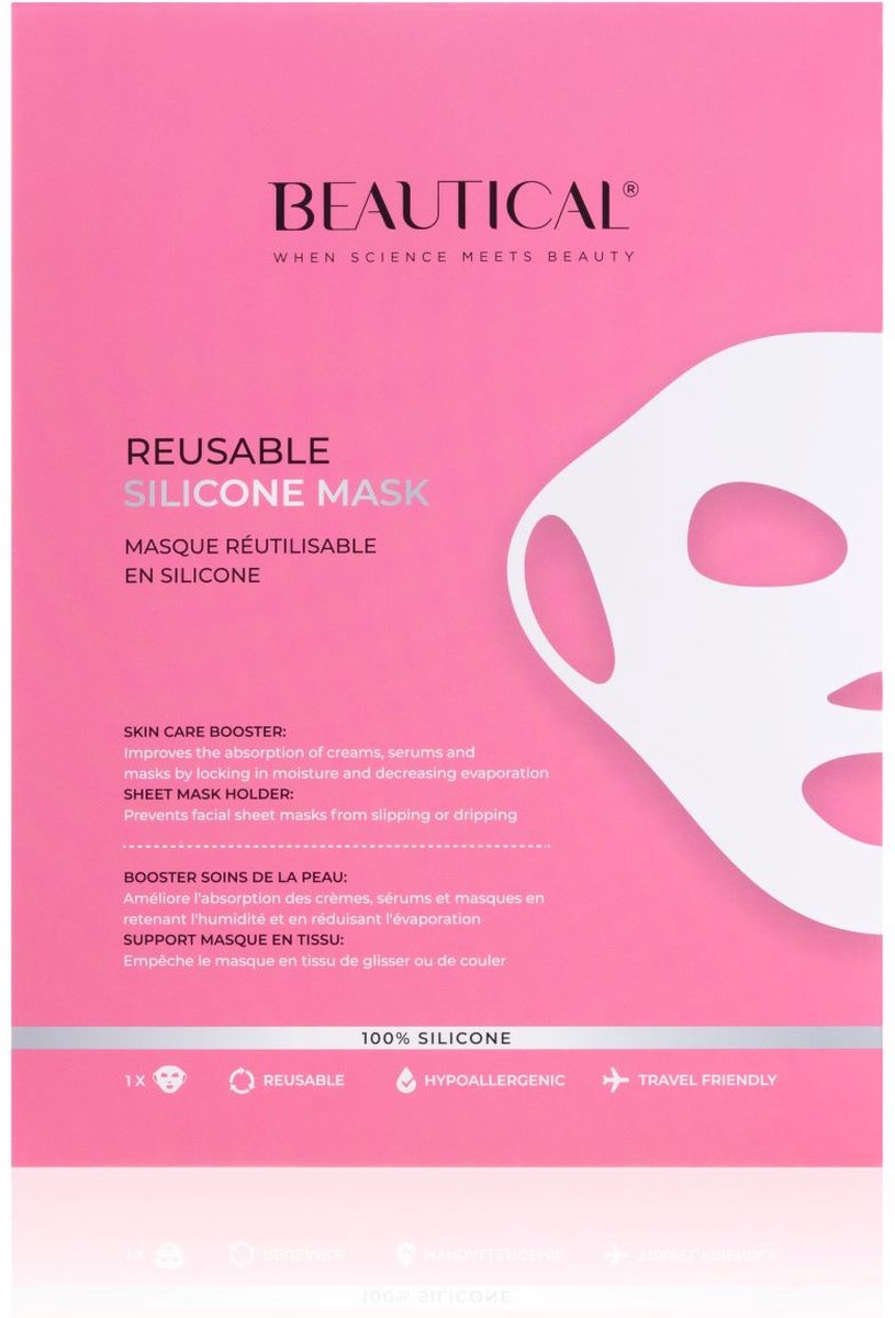 Goedkoopste BEAUTICAL Reusable Silicone Mask - herbruikbaar siliconenmasker, sheet mask, gezichtsmasker verzorging, gezichtsmasker sheet, masker tissue, herstellend en efficient