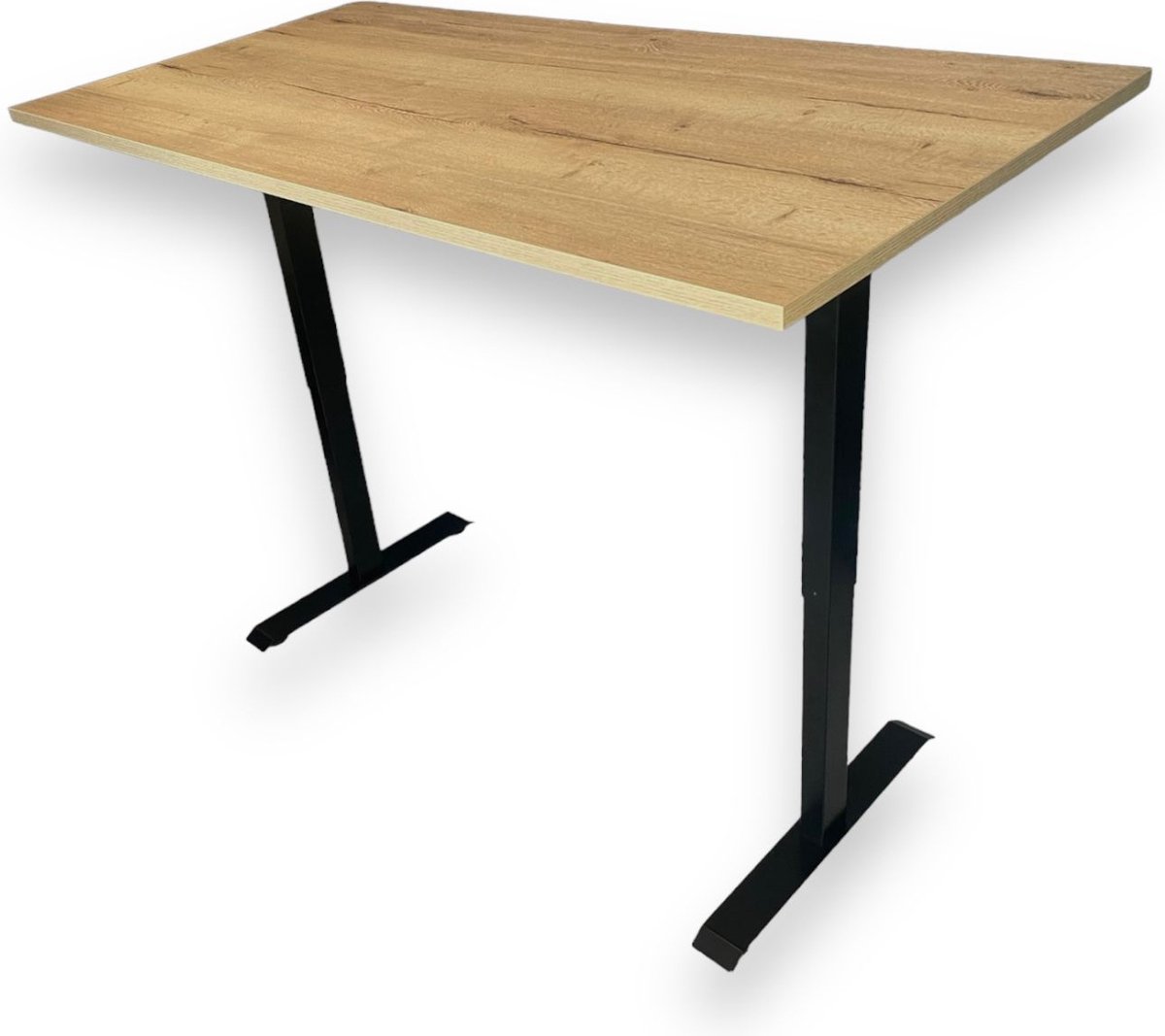Elektrisch zit sta bureau premium – halifax natuur eiken blad - Bol
