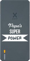Xtorm Powerbank 20.000mAh Blauw - Design - Papa's Superpower - USB-C poort - Lichtgewicht / Reisformaat - Geschikt voor iPhone en Samsung