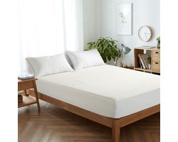 Bamboe Matrasbeschermer 140x200 - Waterdicht - Hypoallergeen - Antibacterieel - Rondom Elastiek - Waterdichte Matras Beschermer - Incontinentie Matrashoes - Matrasbeschermers - Hoeslaken - Molton - 140 x 200 CM - Wit