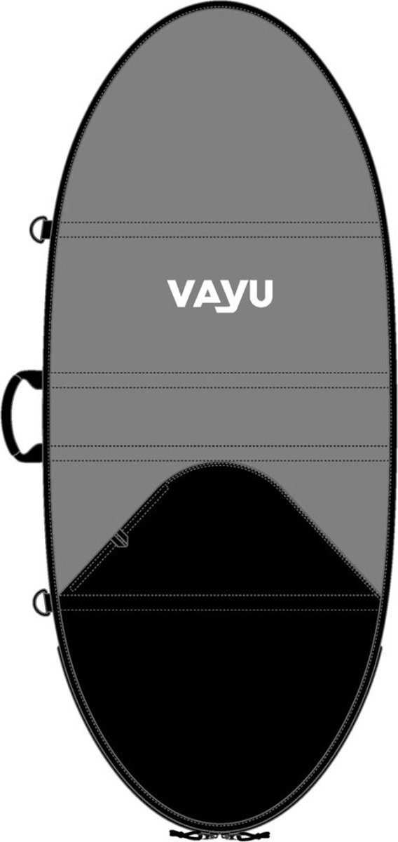 Vayu Wing Boardbag - Black/Grey - 5'