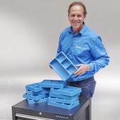 Datona® Vakverdeling met 4 compartimenten - 10 stuks - Blauw