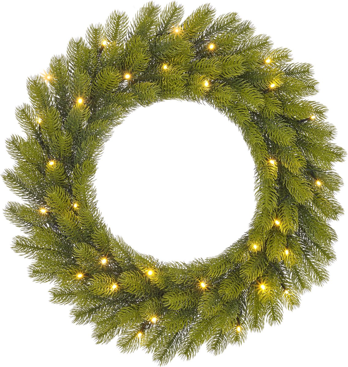 Nigata wreath led green 30L TIPS 126 battery operated - d60cm