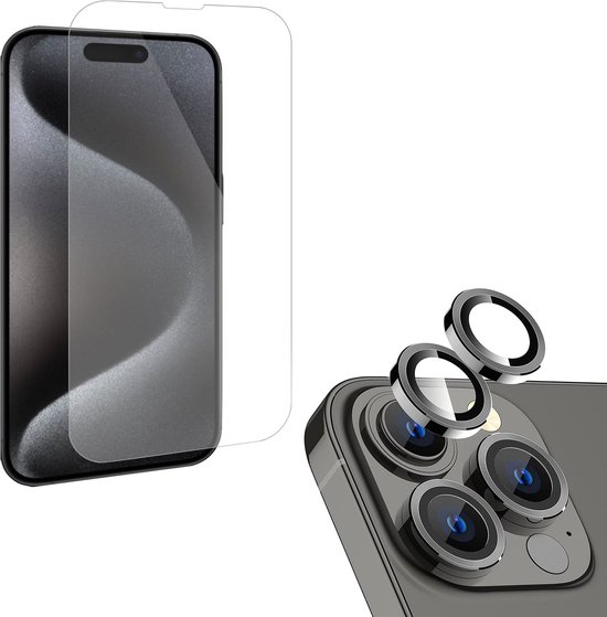 Film Protecteur iPhone 15 Pro/15 Pro Max en Verre trempé pour Objectifs