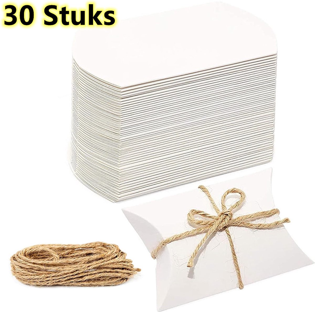 3 stuks papieren zakken met linten 6 wenskaarten 6