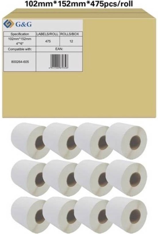 500 "Diese BOX Wurde RECYCELT"-Etiketten 102x51 Mm – Grün, DSGVO-konform