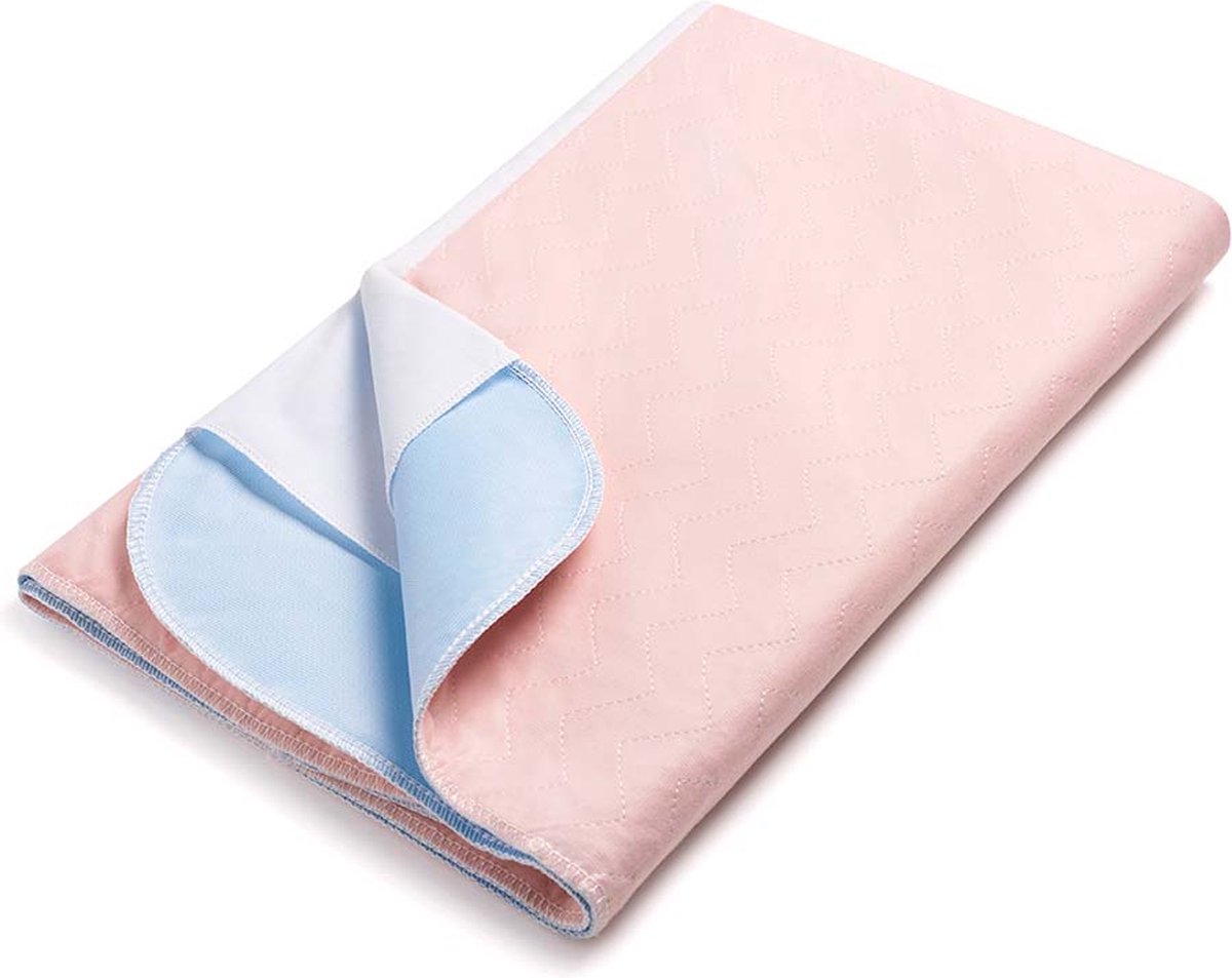 Goedkoopste Wasbare Bed Onderlegger Roze 85 x 115 cm - Zonder instopstrook
